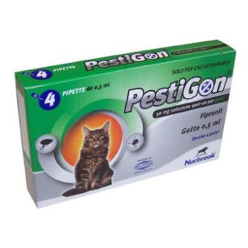 Pestigon 50 mg - 50 mg soluzione spot on per gatti 4 pipette da 0,5 ml