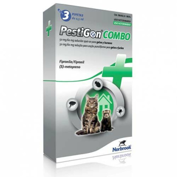 Pestigon combo 50 mg/60 mg soluzione spot-on per gatti e furetti - 50 mg + 60 mg soluzione spot on per gatti e furetti 3 pipette da 0,5 ml