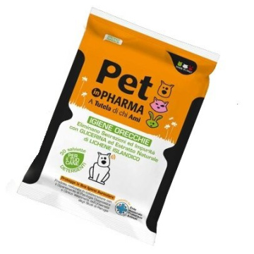 Pet in pharma salviettine orecchie cane 30 pezzi