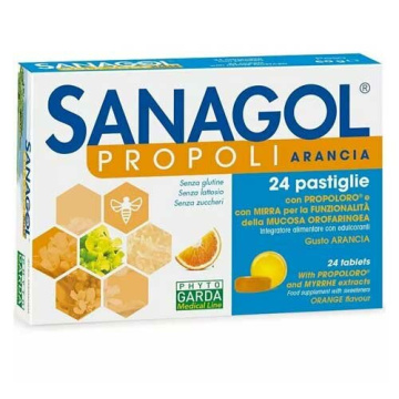 Phyto Garda Sanagol Propoli Senza Zucchero Arancia 24 Pastiglie