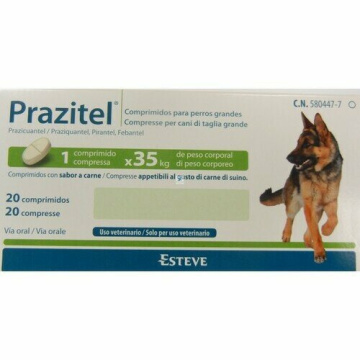 Prazitel 175 mg + 504 mg + 525 mg Cani Taglia Grande 20 compresse