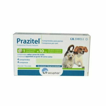 Prazitel 50 mg + 50 mg + 150 mg per Cani 4 compresse