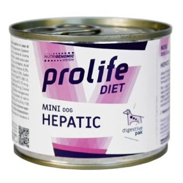 Prolife dog diet wet hepatic cibo umido per cani adulti taglia mini lattina 200g