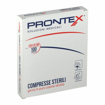Prontex garza compressa 12/8 10x10cm 100 pezzi