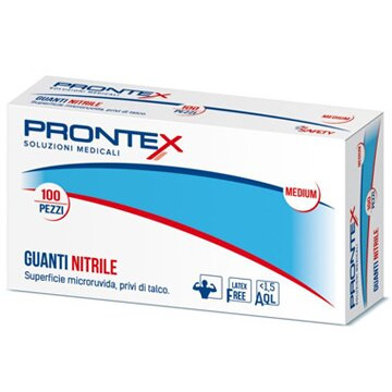 Prontex guanto in nitrile senza polvere m 7/8 10 pezzi