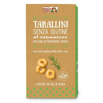 Puglia sapori tarallini rosmarino con olio extravergine di oliva 6 pezzi 30 g