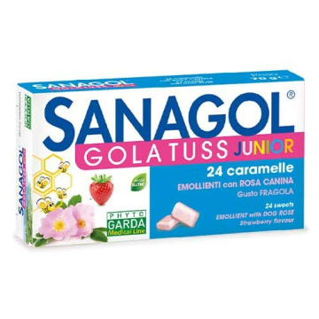 Sanagol Gola Tuss Junior Gusto Fragola 24 Caramelle