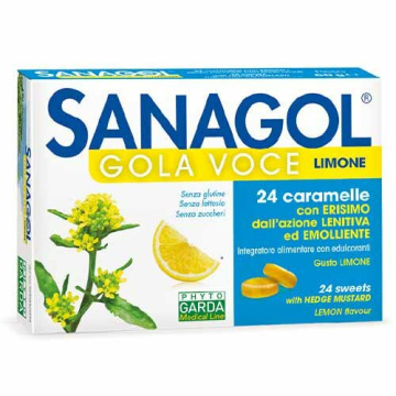 Sanagol Gola Voce Gusto Limone Azione Emolliente 24 Caramelle