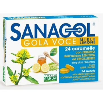 Sanagol gola voce miele limone 24 caramelle