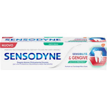 Sensodyne sensibilit…&gengive active protect dentifricio denti sensibili e gengive sane menta 75ml