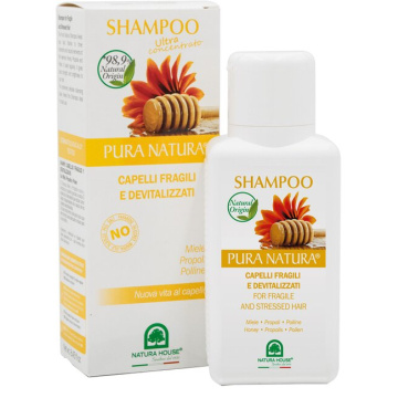 Shampoo per capelli fragili e devitalizzati nutriente con miele propoli e polline 250 ml