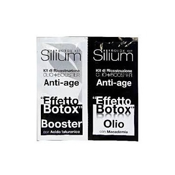 Silium botox kit ricostruzione capelli anti age con olio di macadamia 12 ml