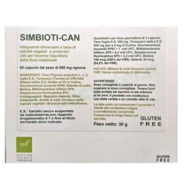 Simbioti-Can Integratore flora intestinale  60 capsule