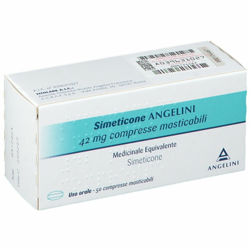 Simeticone angenerico 42 mg aerofagia 50 compresse masticabili