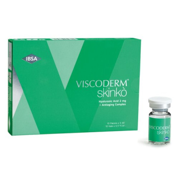 Siringa intra-dermica viscoderm skinko' acido ialuronico 2 mg 10 flaconcini da 5 ml
