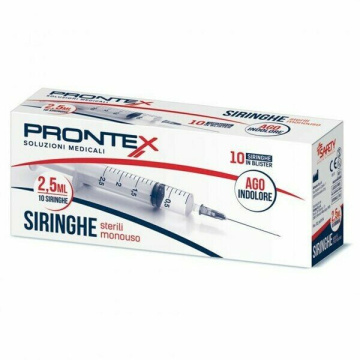 Siringa prontex 2,5 ml ago ind 10 pezzi