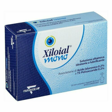 Soluzione oftalmica idratante lubrificante xiloial 20 monodose da 0,5ml
