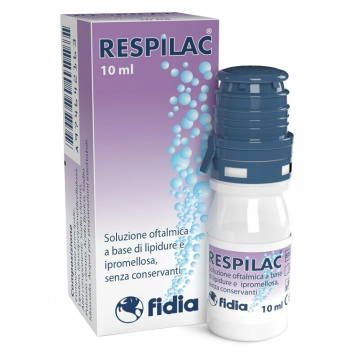 Soluzione oftalmica respilac a base di lipidure e ipromellosa 10 ml
