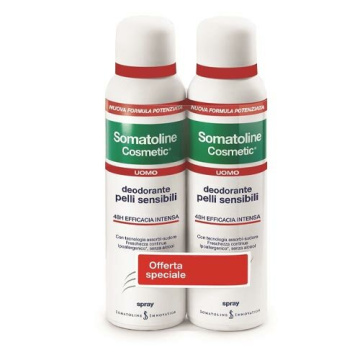 Somatoline Cosmetic Deodorante Uomo Pelli Sensibili 2 x 150 ml