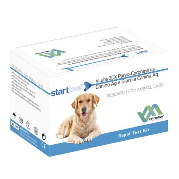 Starttest vlabs 3dx parvo coronavirus canino ag e giardia canina ag 5 test