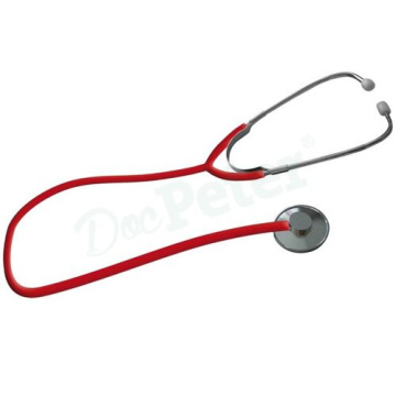 Stetoscopio a testa piatta adulto diametro 45 mm lunghezza tubo 63 cm rosso