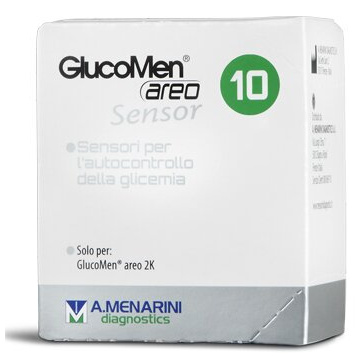 Strisce glucomen areo sensor analisi del glucosio 10 pezzi