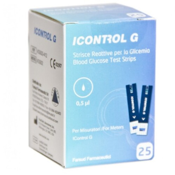 Strisce misurazione glicemia icontrol g 25 pezzi