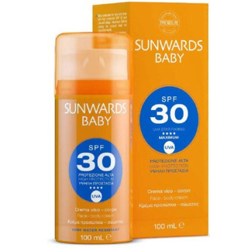 Sunwards baby face e body cream spf 30 100 ml