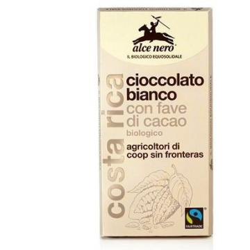 Tavoletta cioccolato bianco bio con fave fairtrade100 g
