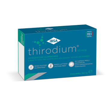 Thirodium 50mcg 30 capsule molli spremibili per monosomministrazione gusto biscotto