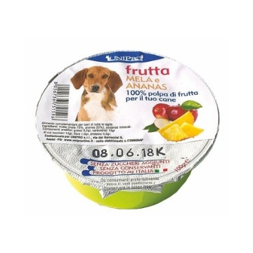 Unipro frutta mela/ananas alimento complementare per cani 100g