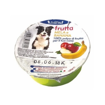 Unipro frutta mela/banana alimento complementare per cani 100g