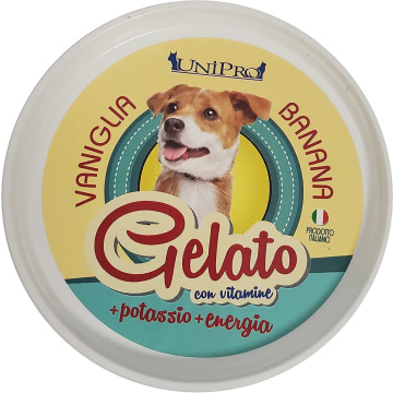 Unipro preparato per gelato vaniglia/banana alimento complementare per cani 60g