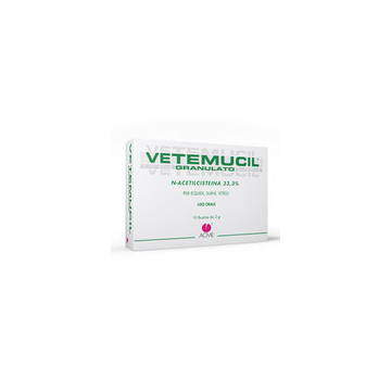 Vetemucil granulato - 33,3% granulato per uso orale per equidi, suini, vitelli 10 bustine da 3 g