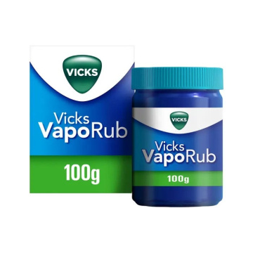 Vicks vaporub rimedio per raffreddore/mal di gola/tosse/naso chiuso vasetto 100g