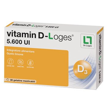 Vitamin d-loges 30 gelatine masticabili gusto limone 42 g