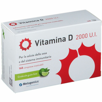 Vitamina D 2000 U.I. Benessere Ossa 168 compresse masticabili