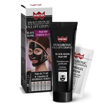 Winter hyaluronic face lift black mask 75 ml + 5 bustine da3 ml