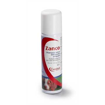 Zanco shampoo secco antizecche antipulci - 0,2 g/100 g + 0,4 g/100 g emulsione aerosol per uso topico per cani, animali da compagnia 1 bombola da 150 ml