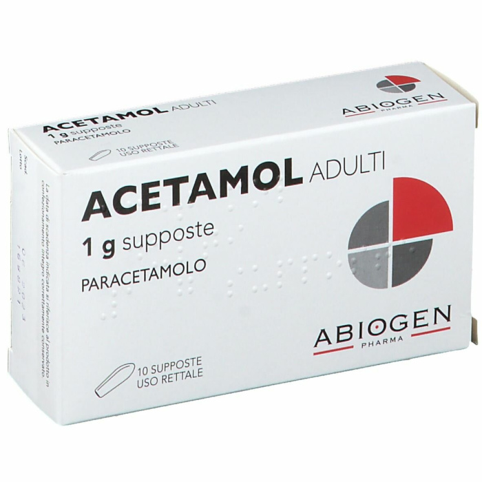 Acetamol Adulti 1 gr Paracetamolo 10 Supposte