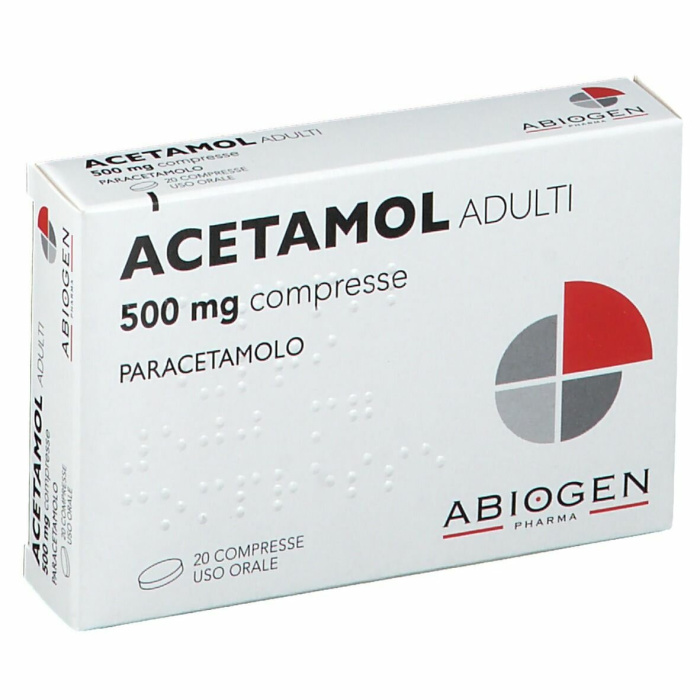 Acetamol 500 mg adulti paracetamolo 20 compresse