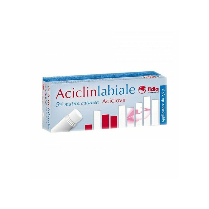 Aciclin labiale matita cutanea 50 mg/g aciclovir 2,5 g