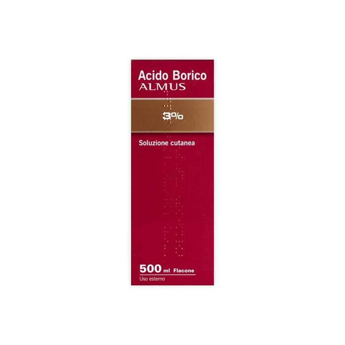 Acido borico 3% almus soluzione cutanea 500 ml