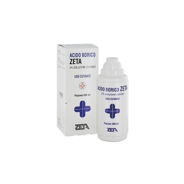 Acido borico zeta 3% soluzione cutanea antisettico 500 ml