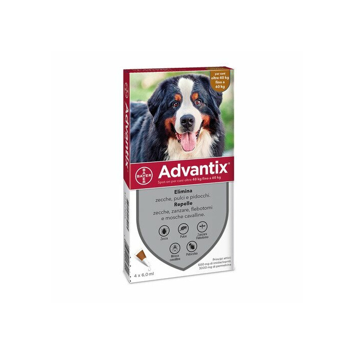 Advantix spot on 4 pipette 6 ml cani da 40 a 60 kg