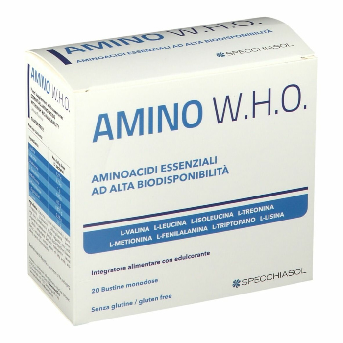 Specchiasol Amino WHO Integratore di Aminoacidi 20 Bustine