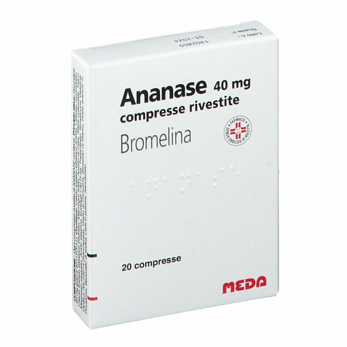 Ananase 40 mg bromelina artrite 20 compresse rivestite