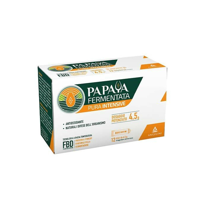 Angelini Papaya Fermentata Body Spring Pura Intensive Integratore Antiossidante 12 Bustine