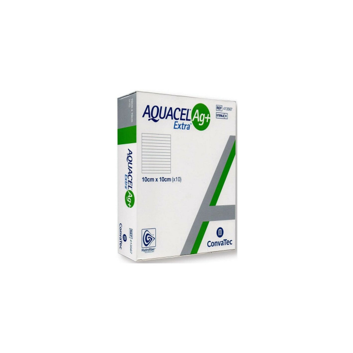 Aquacel™ Ag+ EXTRA™ Medicazione con Ioni Argento 10x10cm 10 unità
