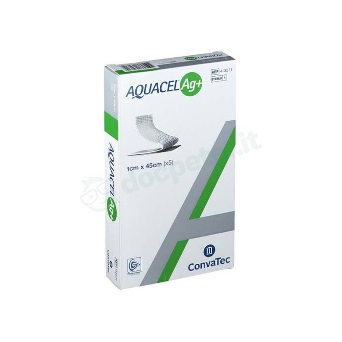 Aquacel Ag+ Extra Medicazione con Ioni Argento 1x45cm 5 Garze